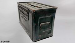Ammo Box, metal, black, 12"w x 6"d x 7"t, stock number B-0057b