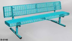 Bench, park style, plastic coated metal wire seat & back, 97"l x 18"d, stock number B-0140
