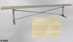 Bench, aluminum, w/o back, w/ "X-frame" style legs, 96"w x 9"d x 18"t, stock number B-0283