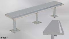 Bench, steel, w/ handcuff bar attached to front of seat, 72"w x 12"d, stock number B-0287