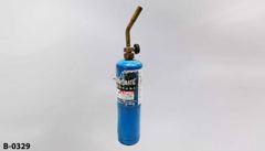 Blowtorch, modern, 3" diam x 10"t tank w/ torch tip, blue, stock number B-0329