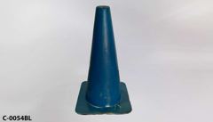 Cone, traffic/police, medium, blue, 10" square base x 18"tall, stock number C-0054bl