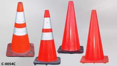 Cone, traffic/safety, large, orange, 14" square base x 28"tall, stock number C-0054c