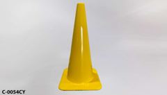 Cone, traffic/safety, large, yellow, 15" square base x 28"tall, stock number C-0054cy