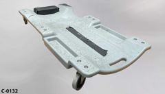 Creeper, mechanic's, grey plastic, w/ black headrest, 40" x 18½", stock number C-0132