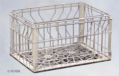 Crate, milk, metal wire frame, 19"w x 13"d x 11"t, stock number C-0150m