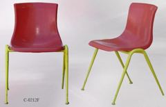 Chair, metal frame, molded fiberglass seat/back, stock number C-0212f