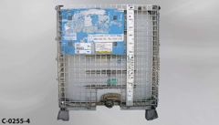 Container, liquid storage, 275 gallon, white plastic, w/ wire cage, stock number C-0255-4