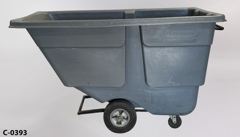 Cart, grey polycarbonate, scoop style bin, 72"wx34"dx43"t, stock number C-0393