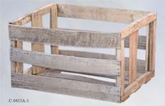 Crate, "veggie", large, slatted wood, 23"w x 18"d x 14"t, stock number C-0455a-1