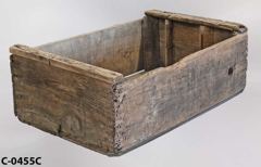 Crate, wood, veggie, short, 24"w x 16"d x 8"t, stock number C-0455c