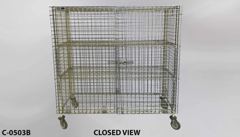 Cart, metro cage, beige sides/shelves, w/ 3 shelves, castered, 62"w x, stock number C-0503b