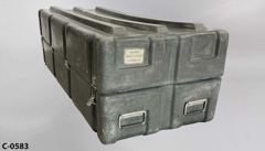 Military Case, missile container, OD Green, fiberglass, 60"w x 24"d x, stock number C-0583