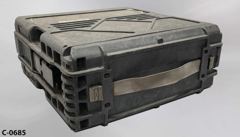 Ammo Box, plastic, gray, 14"w x 14"d x 6"t, stock number C-0685