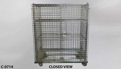Cart, metro cage, w/ 3 shelves, castered, 50"w x 25"d x 67"t, stock number C-0714