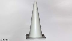 Cone, traffic/safety, large, white, 15" square base x 28"tall, stock number C-0785