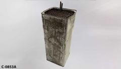 Can of welding rods, metal, 6"x6"x15", stock number C-0853a