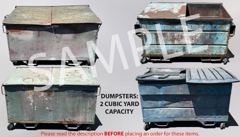 Dumpster, metal, 2 cubic yard, stock number D-0006-2