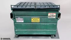 Dumpster, 5 cubic yards, 80"w x 52"d x 66"t (measured at back), stock number D-0006xl