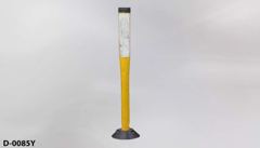 Delineator, traffic, plastic, yellow, w/ black base, 3"w x 36"t, w, stock number D-0085y