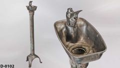 Drinking fountain, on pedestal, 36"t, exterior, stock number D-0102