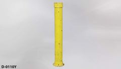 Delineator/Bollard, parking lot, yellow, w/ 4" flange and 4" cap, 4", stock number D-0110y