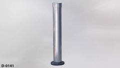 Delineator/Bollard, parking lot, silver, w/ 6" flange and 6" cap, 6", stock number D-0141