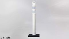 Delineator, traffic, white plastic tube, handle top, 4" diam. x 49''t, stock number D-0150w