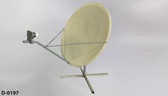 Satellite dish w/ receiver, stock number D-0197
