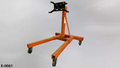 Engine stand, orange, A-shaped base, w/ casters, 30"w x 40"d x 38"t, stock number E-0061