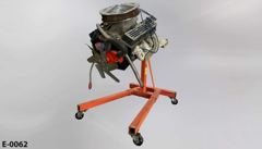 Engine, automobile, 8 cylinder, high performance, mock-up, on orange, stock number E-0062