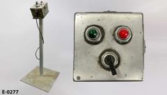 Electronic control pedestal, w/ stainless steel box, 7"w x 5"d x 7"t, stock number E-0277