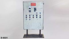 Electric switch box, 30"w x 9"d x 55"t, 11 station, handle and meter, stock number E-0331