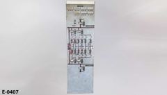 Electronic control panel, w/ 90 lights & 37 switch buttons, 24"w x, stock number E-0407