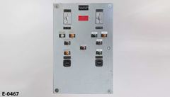 Electronic control box, 7 station, w/ 2 time meters, and 2 disconnect, stock number E-0467