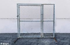 Chainlink fence, 6't x 6'w, w/ 5't x 3'w door, stock number F-0321