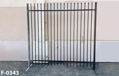 Fence, wrought iron, black, freestanding, 101"w x 101"t, stock number F-0343