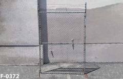 Chainlink fence, w/ three barb wire strand at top, 6'w x 9't, stock number F-0372
