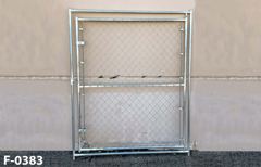 Chainlink fence, 6't x 58"w, w/ 53"w x 65"t chainlink door (NO FEET), stock number F-0383