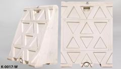K-Rail, freeway divider, white plastic, 40"w x 24"d (base) 6"d (top), stock number K-0017w