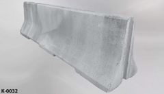 K-Rail, freeway divider, grey painted styrofoam, 120"w x 24"d (base), stock number K-0032