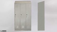 Locker, single door, slope top, on casters, 15"w x 21"d x 72"t, stock number L-0004