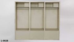 Locker, pro sports team style, w/ bottom seat/storage box, 3 lockers, stock number L-0028