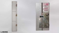Locker, coin-op, 3 tier, 12"w x 18"d x 72"t, stock number L-0039a