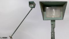 Light, mini-flood, exterior, 5"wx6"dx4"t box, mounted on 28" pipe, w, stock number L-0084
