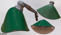 Light, flood, exterior, clamshell shaped reflector shade, 22"w x 14"d, stock number L-0111