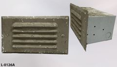 Light, wall insert, louvered cover plate, 8"w x 4"t, stock number L-0126a