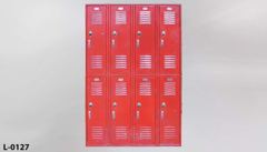 Locker, 2 tier, flat top, 12"w x 15"d x 72"t, stock number L-0127