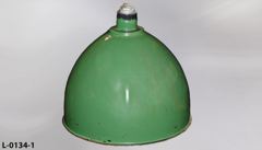 Light, bell shaped reflector, 18" diameter, single step neck, green, stock number L-0134-1