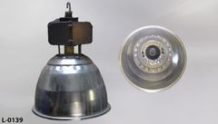 Light, warehouse bay, 18" diameter, bright metal, stock number L-0139